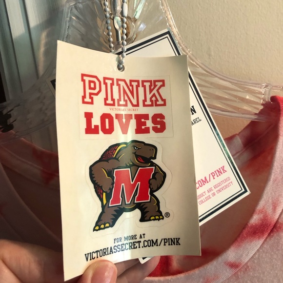 PINK Victoria’s Secret Collegiate Collection tie dye, crystal T-shirt - Picture 7 of 7